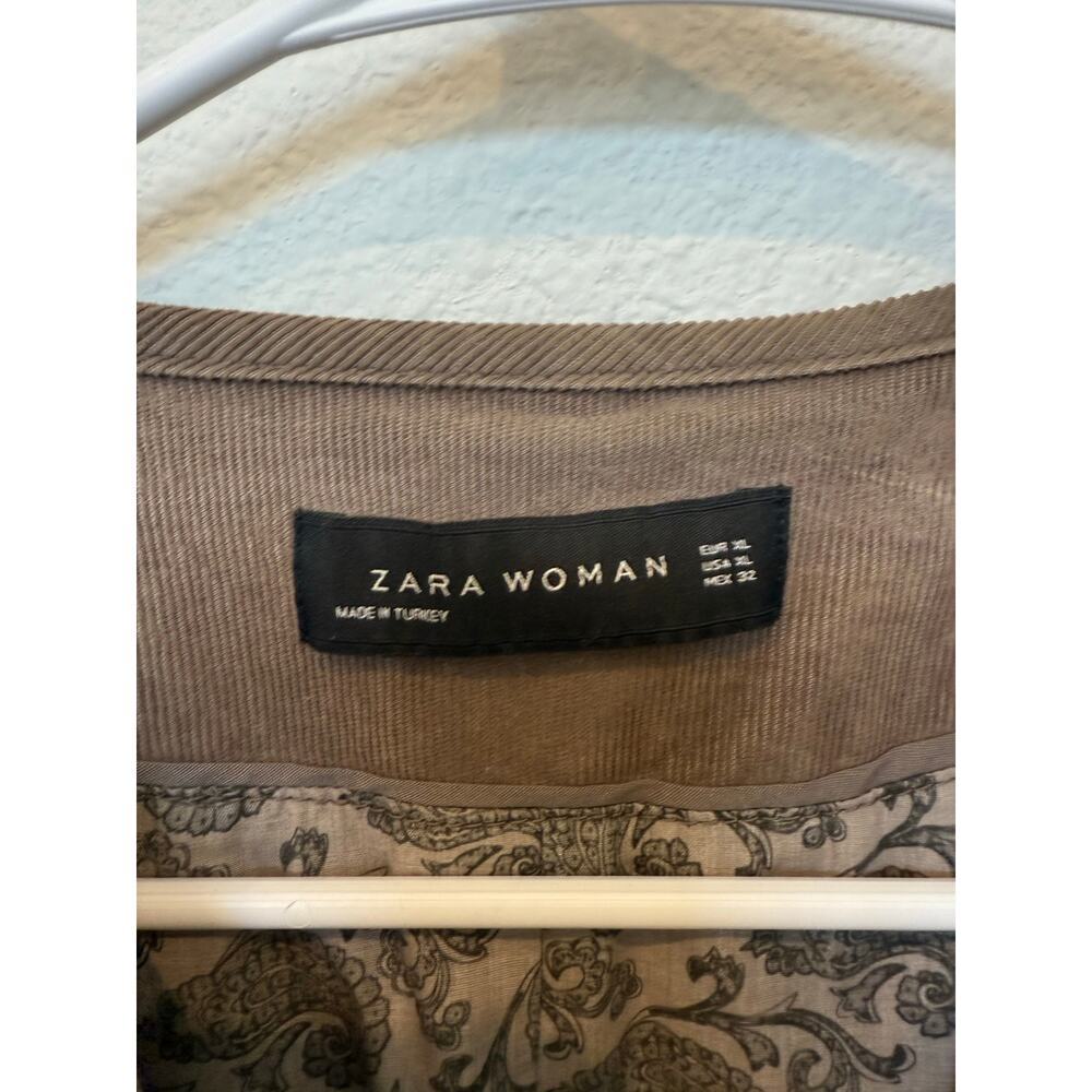 Zara Corduroy Jacket Mocha Brown XL - Picture 2 of 9
